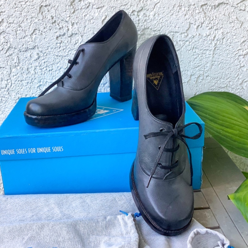 John Fluevog Leather Heels - Picture 2 of 8
